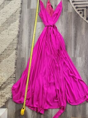 Olivaceous Fuchsia Wrap Maxi Dress Small tall